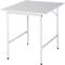 Rau ESD-werktafel Jerry, handmatig in hoogte verstelbaar, 28 mm spaanplaat met melamine coating, tot 300 kg, B 750 x D 1000 x H 800-850 mm, lichtgrijs