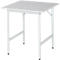 Rau ESD-werktafel Jerry, handmatig in hoogte verstelbaar, 28 mm spaanplaat met melamine coating, tot 300 kg, B 750 x D 800 x H 800-850 mm, lichtgrijs