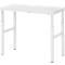 Rau onderstel Serie E, handmatig in hoogte verstelbaar, 22 mm spaanplaat met melamine coating, tot 450 kg, B 1200 x D 500 x H 650-1000 mm, lichtgrijs
