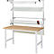 Rau Packtischsystem 02 Arbeitstisch-Serie Tom, B 1500 x T 1000 x H 760-1080 mm, Buche-Massivholzplatte, bis 500 kg