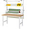 Rau Packtischsystem 02 Arbeitstisch-Serie Tom, B 2000 x T 1000 x H 760-1080 mm, Buche-Massivholzplatte, bis 500 kg