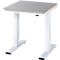 Rau werktafel Adlatus, elektrisch in hoogte verstelbaar, 25 mm MDF-plaat met roestvrijstalen coating, tot 300 kg, B 750 x D 800 x H 720-1120 mm, zilver/lichtgrijs