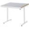 Rau werktafel Adlatus, elektrisch in hoogte verstelbaar, 25 mm MDF-plaat, plaatstalen bekleding, 150 kg, B 1000 x D 1000 x H 720-1120 mm, zilver/grijs