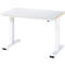 Rau werktafel Adlatus, elektrisch in hoogte verstelbaar, 25 mm spaanplaat, bekleding linoleum, tot 300 kg, B 1250 x D 800 x H 720-1120 mm, lichtgrijs/lichtgrijs
