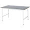 Rau werktafel Jerry, handmatig in hoogte verstelbaar, 25 mm MDF-plaat met plaatstalen bekleding, tot 300 kg, B 1500 x D 1000 x H 800-850 mm, zilver/grijs