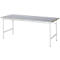Rau werktafel Jerry, handmatig in hoogte verstelbaar, 25 mm MDF-plaat met plaatstalen bekleding, tot 300 kg, B 2000 x D 800 x H 800-850 mm, zilver/grijs