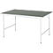 Rau werktafel Jerry, handmatig in hoogte verstelbaar, 25 mm spaanplaat met linoleum bekleding, tot 300 kg, B 1500 x D 1000 x H 800-850 mm, lichtgrijs/lichtgrijs