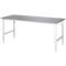 Rau werktafel Tom, handmatig in hoogte verstelbaar, 25 mm MDF blad met roestvrij stalen bekleding, tot 500 kg, B 2000 x D 800 x H 760-1080 mm, zilver/lichtgrijs