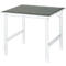Rau werktafel Tom, handmatig in hoogte verstelbaar, 25 mm spaanplaat met linoleum bekleding, tot 500 kg, B 1000 x D 1000 x H 760-1080 mm, lichtgrijs/lichtgrijs