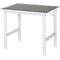 Rau werktafel Tom, handmatig in hoogte verstelbaar, 25 mm spaanplaat met linoleum bekleding, tot 500 kg, B 1000 x D 800 x H 760-1080 mm, lichtgrijs/lichtgrijs