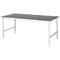 Rau werktafel Tom, handmatig in hoogte verstelbaar, 25 mm spaanplaat met linoleum bekleding, tot 500 kg, B 2000 x D 1000 x H 760-1080 mm, lichtgrijs/lichtgrijs