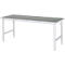 Rau werktafel Tom, handmatig in hoogte verstelbaar, 25 mm spaanplaat met linoleum bekleding, tot 500 kg, B 2000 x D 800 x H 760-1080 mm, lichtgrijs/lichtgrijs
