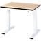 Rau Werktisch Adlatus, elektrisch höhenverstellbar, 22 mm MDF-Platte, bis 300 kg, B 1000 x T 800 x H 720-1120 mm, braun/lichtgrau