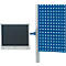 Rau zwenkarm voor in hoogte verstelbare werkpleksystemen Series E, met flatscreenhouder, VESA MIS-D 75/100, B 40 x D 45 x H 400 mm, tot 15 kg