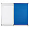 Raumteiler magnetoplan, Textil doppelseitig/Metall, T-Tuß, B 1250 x T 350 x H 1800 mm, taubenblau