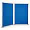 Raumteiler magnetoplan, Textil doppelseitig/Metall, T-Tuss, B 1250 x T 350 x H 1800 mm, taubenblau