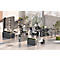 Raumteiler-Regal Porto, 1 großes Fach, 4 kleine Fächer, B 800 x T 460 x H 1200 mm, graphit