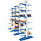 Rayonnage à cantilever KRM, utilisable des deux côtés, 3 hauteurs et longueurs de rayonnage, longueurs de cantilever 400 ou 500 mm