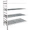 Rayonnage à emboîter aluminium, module d'extension, avec 4 étagères grillagées en plastique, H 1800 x l. 1200 x P 600 mm