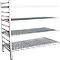 Rayonnage à emboîter aluminium, module d'extension, avec 4 étagères grillagées en plastique, H 1800 x l. 1500 x P 500 mm