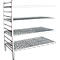 Rayonnage à emboîter aluminium, module d'extension, avec 4 étagères grillagées en plastique, H 1800 x l. 1500 x P 600 mm
