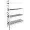Rayonnage à emboîter aluminium, module d'extension, avec 4 étagères grillagées en plastique, H 1800 x l. 800 mm x l. 400 mm