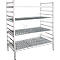 Rayonnage à emboîter aluminium, module de base, avec 4 étagères grillagées en plastique, H 1800 x l. 1200 x P 600 mm