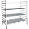 Rayonnage à emboîter aluminium, module de base, avec 4 étagères grillagées en plastique, H 1800 x l. 1500 x P 600 mm