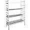 Rayonnage à emboîter aluminium, module de base, avec 4 étagères grillagées en plastique, H 1950 x l. 1000 x P 400 mm