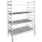 Rayonnage à emboîter aluminium, module de base, avec 4 étagères grillagées en plastique, H 1950 x l. 1000 x P 600 mm