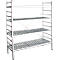 Rayonnage à emboîter aluminium, module de base, avec 4 étagères grillagées en plastique, H 1950 x l. 1200 x P 400 mm