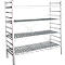 Rayonnage à emboîter aluminium, module de base, avec 4 étagères grillagées en plastique, H 1950 x l. 1500 x P 400 mm