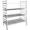 Rayonnage à emboîter aluminium, module de base, avec 4 étagères grillagées en plastique, H 1950 x l. 1500 x P 600 mm