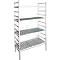 Rayonnage à emboîter aluminium, module de base, avec 4 étagères grillagées en plastique, H 1950 x l. 800 x P 500 mm