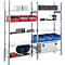 Rayonnage à emboîter FBR 2200, rayonnage complet 2,08 m, 1 module de base et 1 module d’extension avec 10 tablettes, H 2013 x l. 2080 x P 600 mm