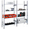 Rayonnage à emboîter FBR 2200, rayonnage complet 2,08 m, 1 module de base et 1 module d’extension avec 8 étagères, H 2013 x l. 2080 x P 400 mm