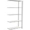 Rayonnage à emboîter MULTIplus150 Express - module d'extension - l. 1000 x P 400 x H 2000 mm - 5 étagères - capacité de charge par étagère 150 kg - acier - gris clair RAL 7035