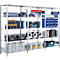 Rayonnage à emboîter MULTIplus150 Express - module de base - l. 1000 x P 300 x H 2000 mm - 5 étagères - capacité de charge par étagère 150 kg - acier - galvanisé