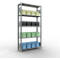 Rayonnage à emboîter MULTIplus150 - utilisable des 2 côtés - module de base - l. 1000 x P 300 x H 2000 mm - 5 étagères - capacité de charge par étagère 150 kg - renforcé par des traverses de longueur - acier - galvanisé