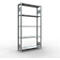 Rayonnage à emboîter MULTIplus150 - utilisable des 2 côtés - module de base - l. 1000 x P 300 x H 2000 mm - 5 étagères - capacité de charge par étagère 150 kg - renforcé par des traverses de longueur - acier - galvanisé