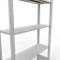 Rayonnage à emboîter MULTIplus150 - utilisable des 2 côtés - module de base - l. 1000 x P 300 x H 2000 mm - 5 étagères - capacité de charge par étagère 150 kg - renforcé par des traverses de longueur - acier - gris clair RAL 7035