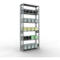 Rayonnage à emboîter MULTIplus150 - utilisable des 2 côtés - module de base - l. 1000 x P 300 x H 2500 mm - 6 étagères - capacité de charge par étagère 150 kg - renforcé par des traverses de longueur - acier - galvanisé