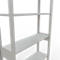 Rayonnage à emboîter MULTIplus150 - utilisable des 2 côtés - module de base - l. 1000 x P 300 x H 2500 mm - 6 étagères - capacité de charge par étagère 150 kg - renforcé par des traverses de longueur - acier - gris clair RAL 7035