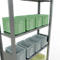 Rayonnage à emboîter MULTIplus150 - utilisable des 2 côtés - module de base - l. 1000 x P 300 x H 3000 mm - 7 étagères - capacité de charge par étagère 150 kg - renforcé par des traverses de longueur - acier - galvanisé