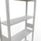 Rayonnage à emboîter MULTIplus150 - utilisable des 2 côtés - module de base - l. 1000 x P 300 x H 3000 mm - 7 étagères - capacité de charge par étagère 150 kg - renforcé par des traverses de longueur - acier - gris clair RAL 7035