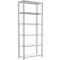 Rayonnage à emboîter MULTIplus150 - utilisable des 2 côtés - module de base - l. 1000 x P 400 x H 2000 mm - 6 étagères - capacité de charge par étagère 150 kg - renforcé par des traverses de longueur - acier - gris clair RAL 7035
