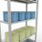 Rayonnage à emboîter MULTIplus150 - utilisable des 2 côtés - module de base - l. 1000 x P 400 x H 2500 mm - 5 étagères - capacité de charge par étagère 150 kg - renforcé par des traverses de longueur - acier - gris clair RAL 7035