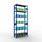 Rayonnage à emboîter MULTIplus150 - utilisable des 2 côtés - module de base - l. 1000 x P 400 x H 2500 mm - 6 étagères - capacité de charge par étagère 150 kg - renforcé par des traverses de longueur - acier - bleu gentiane RAL 5010