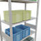 Rayonnage à emboîter MULTIplus150 - utilisable des 2 côtés - module de base - l. 1000 x P 500 x H 3000 mm - 7 étagères - capacité de charge par étagère 150 kg - renforcé par des traverses de longueur - acier - gris clair RAL 7035