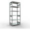 Rayonnage à emboîter MULTIplus150 - utilisable des 2 côtés - module de base - l. 1000 x P 600 x H 2500 mm - 6 étagères - capacité de charge par étagère 150 kg - renforcé par des traverses de longueur - acier - galvanisé